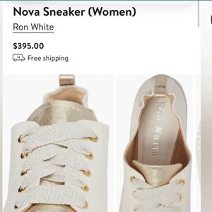 Ron White’s Nova Women's Cream Lace-Up Sneakers